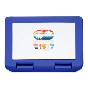 Vintage 1977 - Retro Birthday Gift Idea - Lunchbox - royal blue - Front