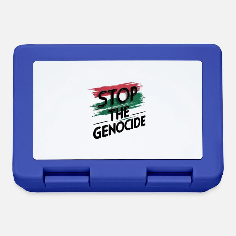 ARRÊTEZ LE GÉNOCIDE - Boîte à goûter - bleu royal