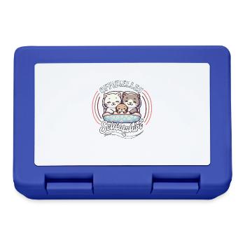 Chemise de nuit officielle Chat Famille Hommes Femmes - Boîte à goûter - bleu royal - Devant