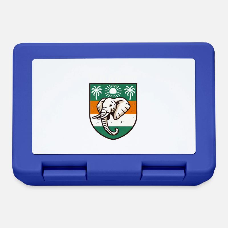Carte avec le drapeau de la Côte d’Ivoire, - Boîte à goûter - bleu royal
