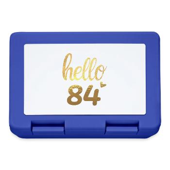 Hello 84 doré - Boîte à goûter - bleu royal - Devant