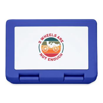 Two Wheels Are Not Enough Three Tired Bike Riding - Brotdose - Royalblau - Vorne
