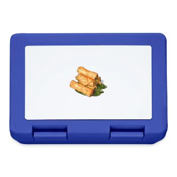 I love the smell of lumpia in the morning Design - Lunchbox - royal blue - Front