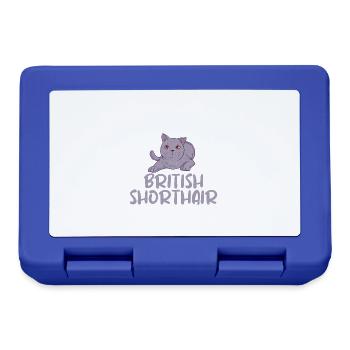 British Shorthair Gifts - Brotdose - Royalblau - Vorne