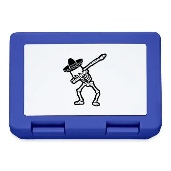 skull dabbing mexikaner - Brotdose - Royalblau - Vorne