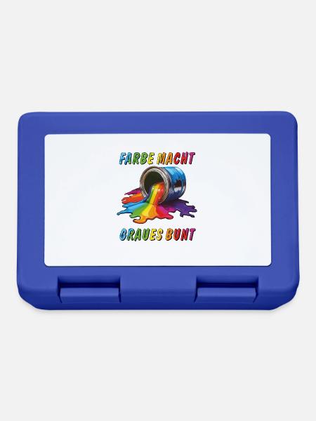 FARBDOSE FARBE MACHT GRAUES BUNT - Brotdose - Royalblau