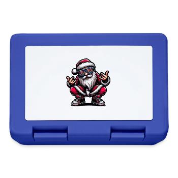 Santa Claus is dancing on xmas Christmas funny - Brotdose - Royalblau - Vorne