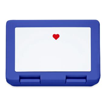 I love Amsterdam Niederlande Golden Gate Bridge Wortspiel - Brotdose - Royalblau - Vorne