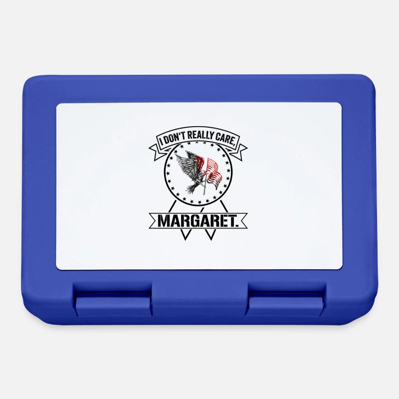 I don't really care Margaret Eagle Gift - Lunchbox - royal blue