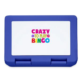 Crazy Bingo Player You Don't Have to Go Crazy - Lunchbox - royal blue - Front