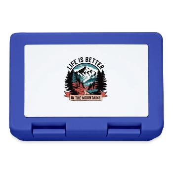 Life is better in the mountains - Lunchbox - royal blue - Front