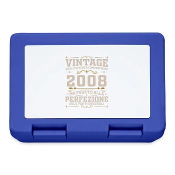 18 Years 2008 Vintage Retro Birthday Gift - Lunchbox - royal blue - Front