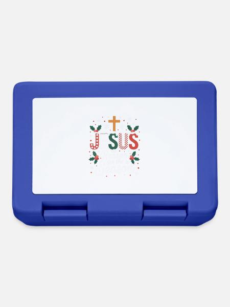 Jesus The Reason For The Season Christmas - Brotdose - Royalblau