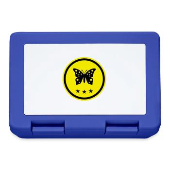 Symbole papillon - Boîte à goûter - bleu royal - Devant