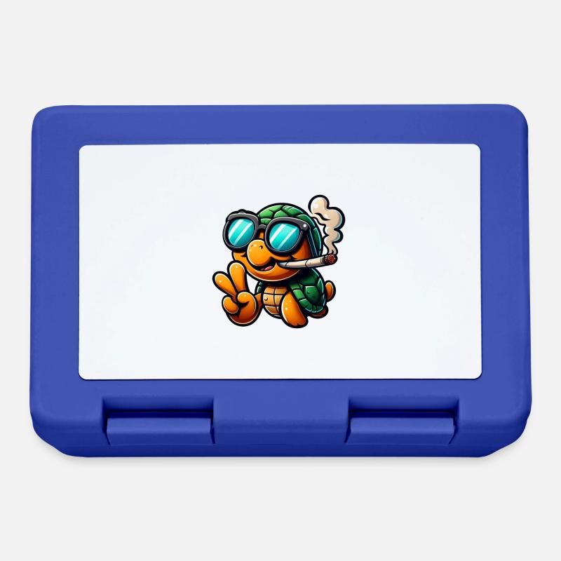 Cool turtle with sunglasses - Lunchbox - royal blue