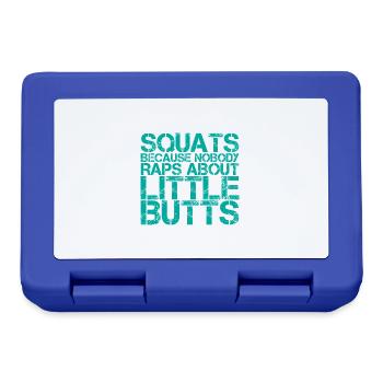 Squats parce que personne ne rappe sur Little Butts 4 - Boîte à goûter - bleu royal - Devant