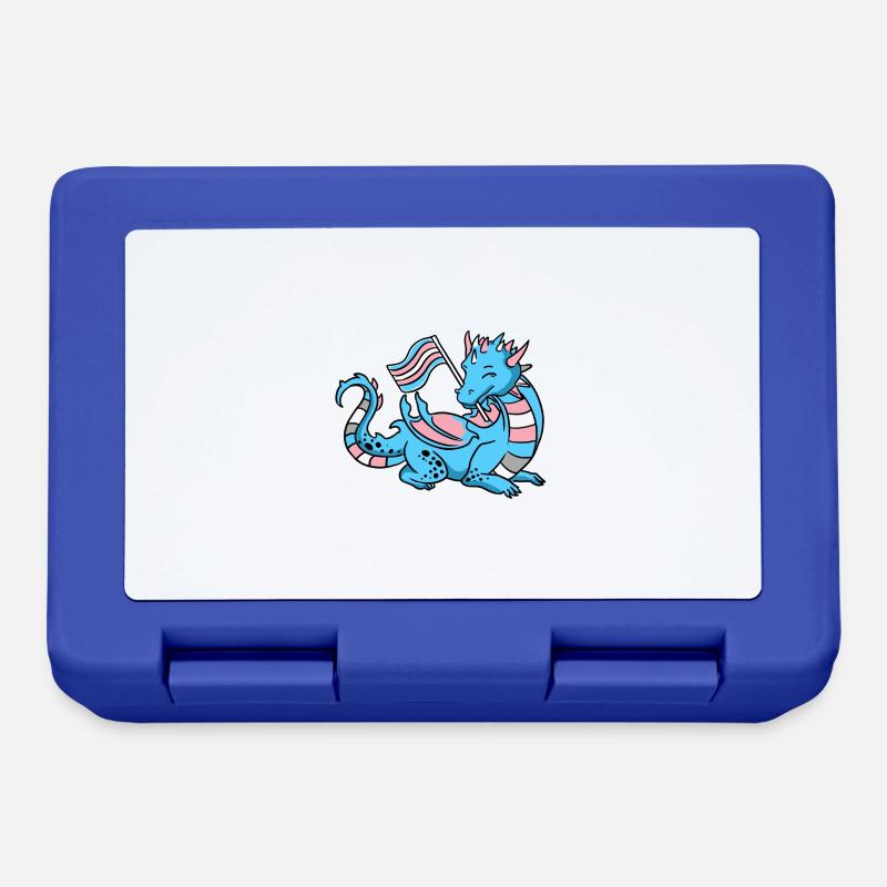 Trans Pride Drache - Brotdose - Royalblau