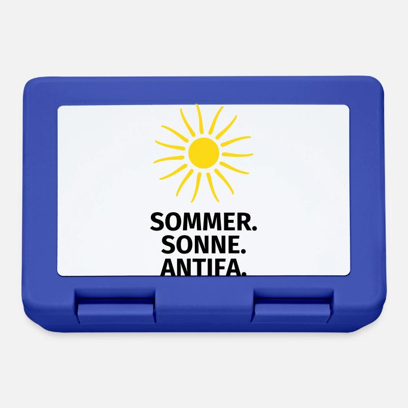 Sommer Sonne Antifa - Brotdose - Royalblau