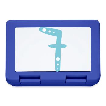 Number 7 - Lunchbox - royal blue - Front
