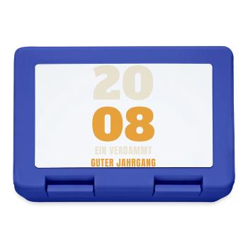 2008 Ein verdammt guter Jahrgang 18. Geburtstag - Brotdose - Royalblau - Vorne