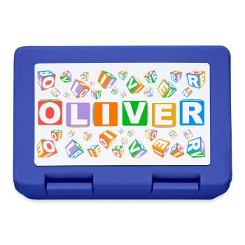 OLIVER colourful cubes - Brotdose - Royalblau - Vorne