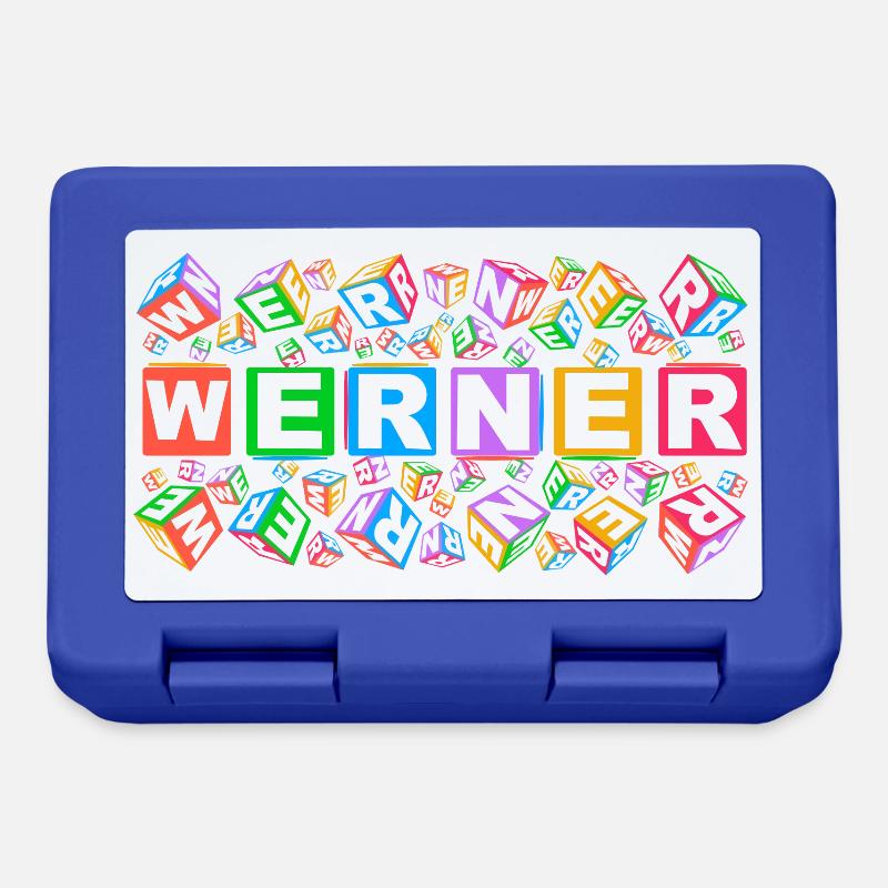 WERNER colourful cubes - Brotdose - Royalblau