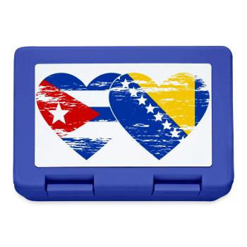Cuba Bosnia flag heart used - Lunchbox - royal blue - Front