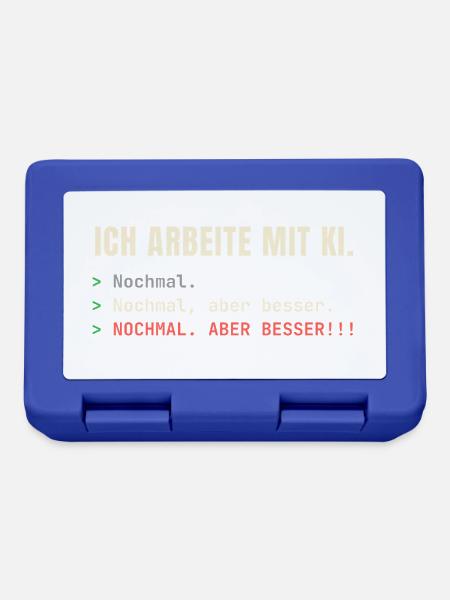 Ich arbeite mit KI – Nochmal, aber besser! - Brotdose - Royalblau