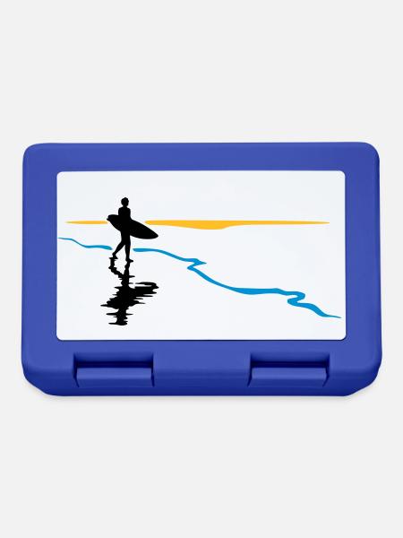Surfer at the beach - Lunchbox - royal blue