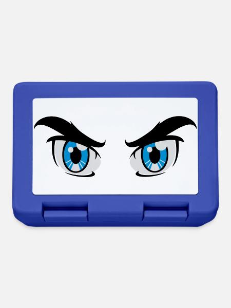 augen trickfilm comic - Brotdose - Royalblau