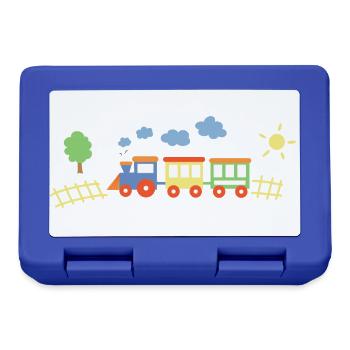 Zug Mit Waggons - Brotdose - Royalblau - Vorne