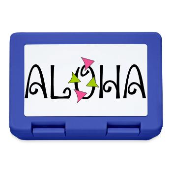 ALOHA - Lunchbox - royal blue - Front