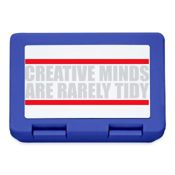 Creative Minds Are Rarely Tidy Lustig Kreativ Logo - Brotdose - Royalblau - Vorne