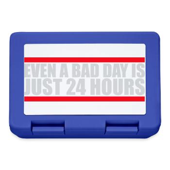 Even A Bad Day Is Just 24 Hours Motivational Saying - Lunchbox - royal blue - Front