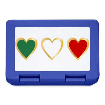 Bandiera dell'Italia, cuore - Brotdose - Royalblau - Vorne