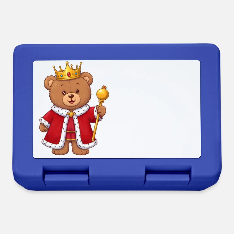Teddy Bear King - Lunchbox - royal blue