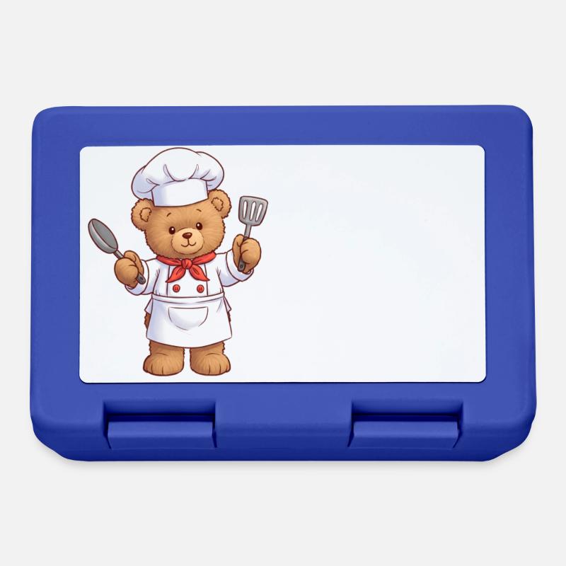 Teddy Bear Cook - Lunchbox - royal blue
