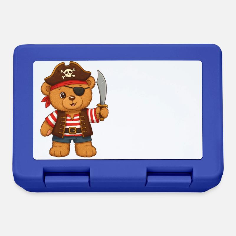 Teddy Bear Pirate - Lunchbox - royal blue