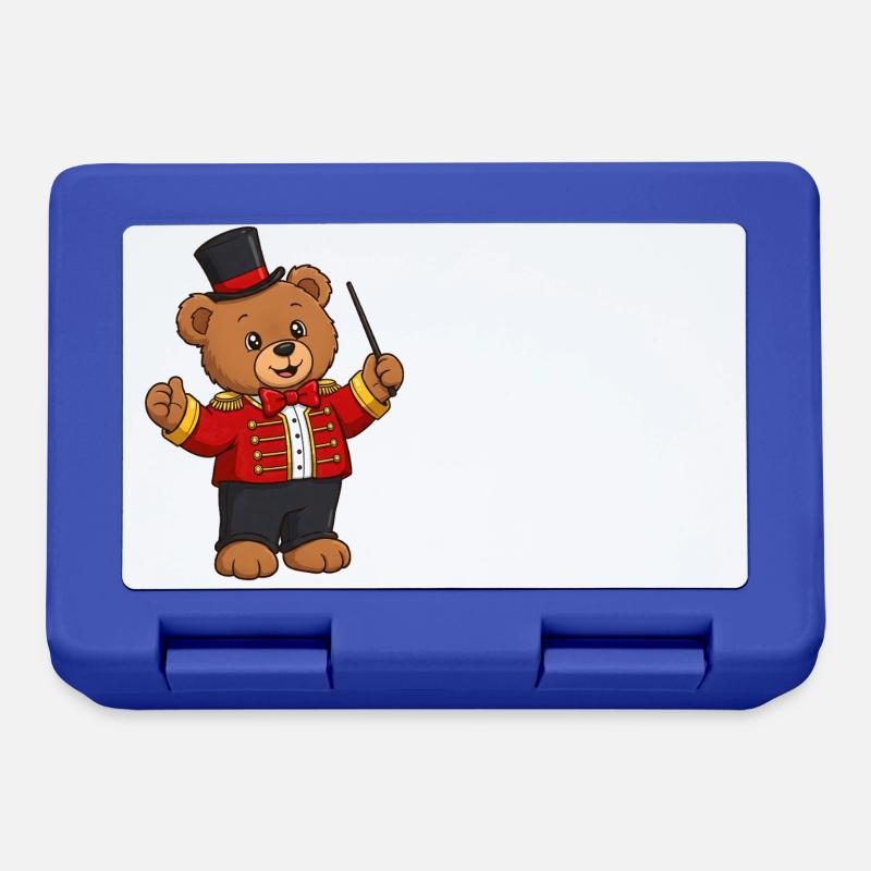 Teddy Bear Circus Director - Lunchbox - royal blue