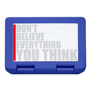 Don't Believe Everything You Think Saying Wisdom - Lunchbox - royal blue - Front