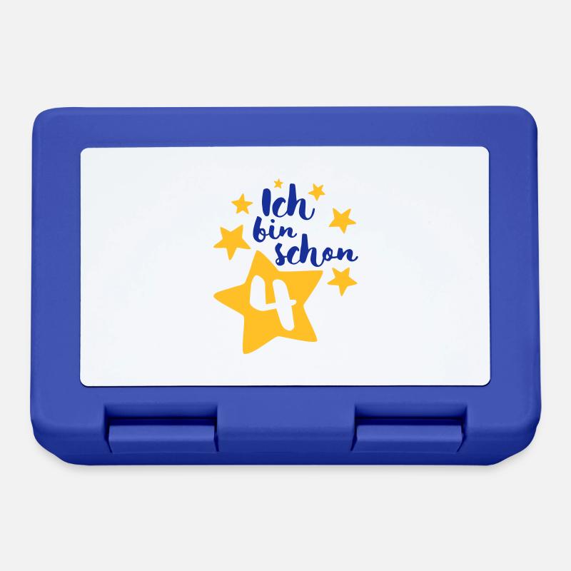 Ich bin schon Vier! - Brotdose - Royalblau