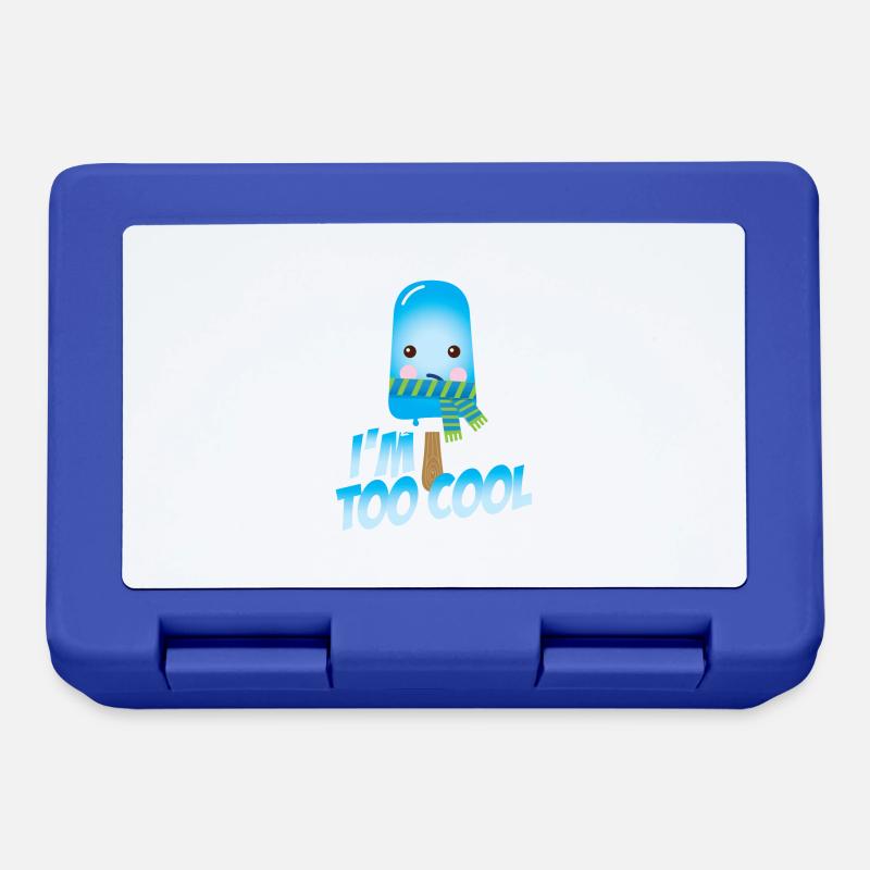 Drôle de cool sort mignon crème glacée en été - Boîte à goûter - bleu royal