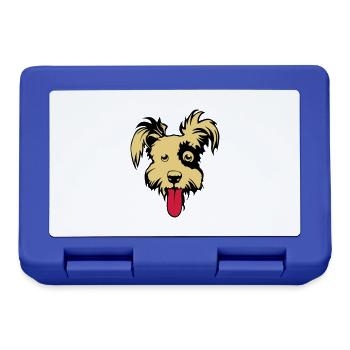 chien caniche dessin 202 - Boîte à goûter - bleu royal - Devant