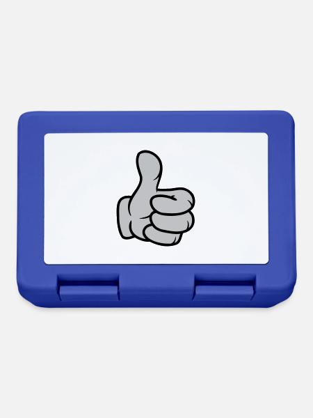 Comic Hand Daumen hoch - Brotdose - Royalblau