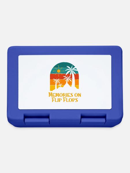 Memories on Flip Flops Summer Ocean Tropical Sea - Brotdose - Royalblau