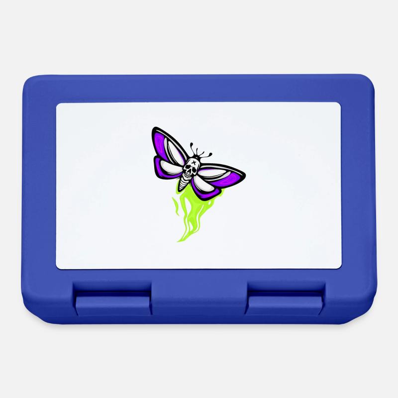 Moth Skull Schaedel - Lunchbox - royal blue