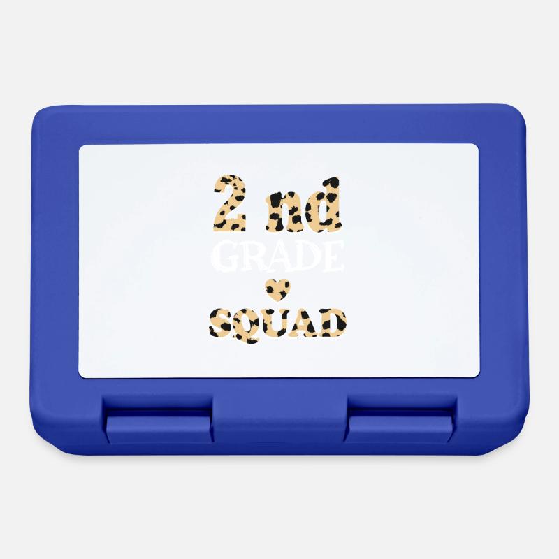 Cadeaux d’enseignant Leopard 2nd Grade - Boîte à goûter - bleu royal