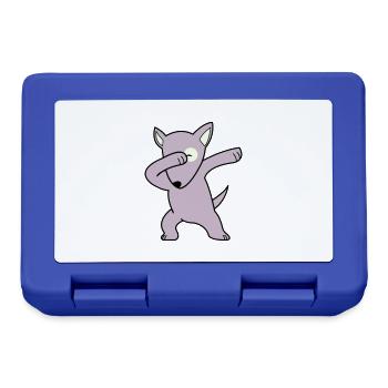 dog dabbing 02 - Lunchbox - royal blue - Front