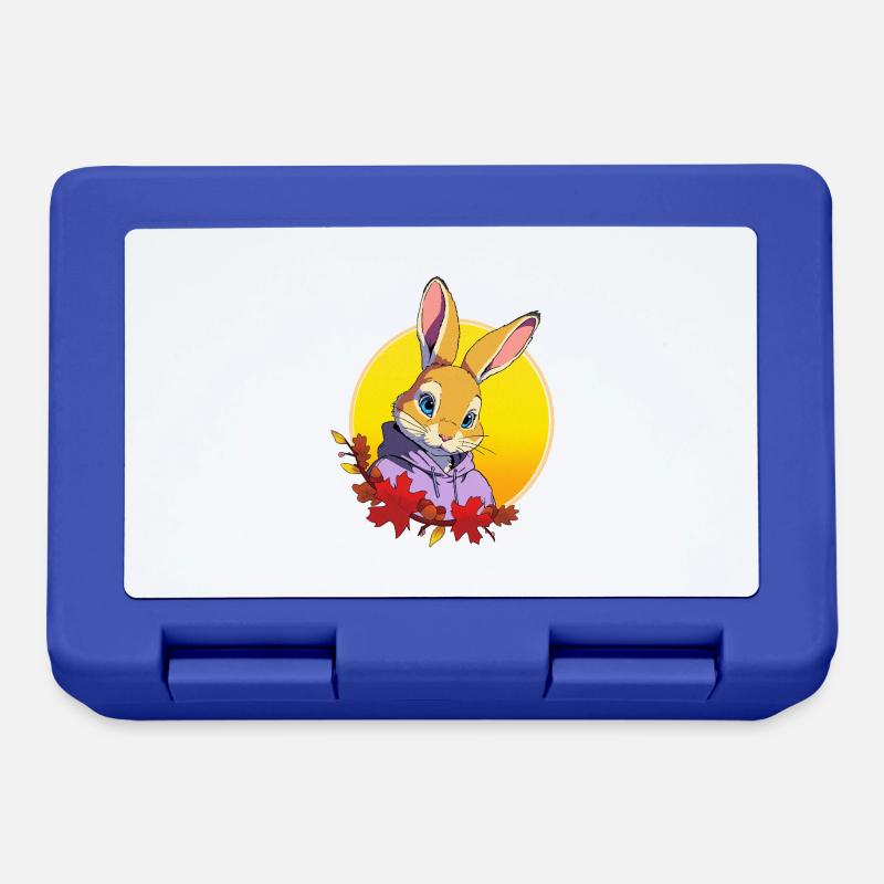 Conception de lapin - Boîte à goûter - bleu royal