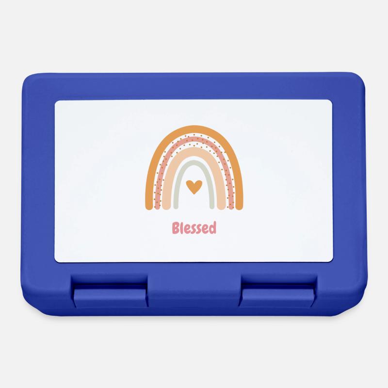 Bless Rainbow - Böhmisch - Brotdose - Royalblau